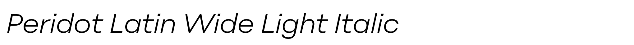 Peridot Latin Wide Light Italic image